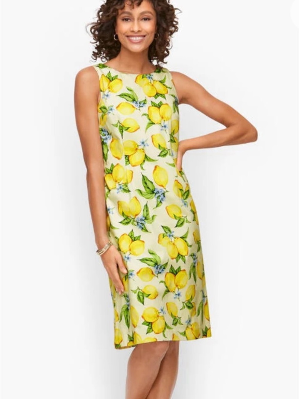 NWT Talbots Lemon Blossom shift dress Sz 6 sleeveless NEW